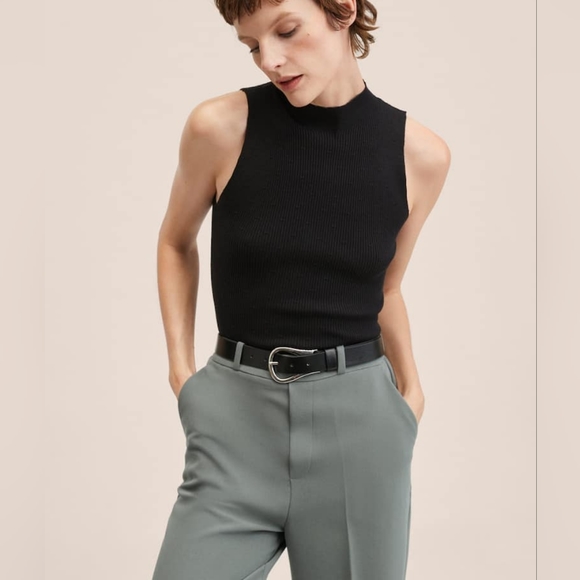 MANGO elastic waist pants - Picture 2 of 4
